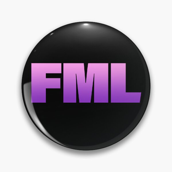 Item preview, FML in Pink and Violet BOLD Typography designed and sold by Memes N Lore .