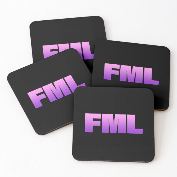 Item preview, FML in Pink and Violet BOLD Typography designed and sold by Memes N Lore .