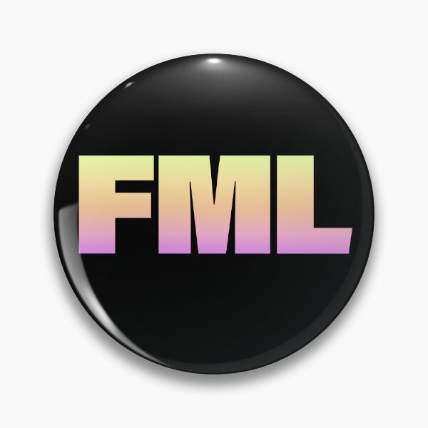 Item preview, FML in Neon Gradient BOLD Typography designed and sold by Memes N Lore .