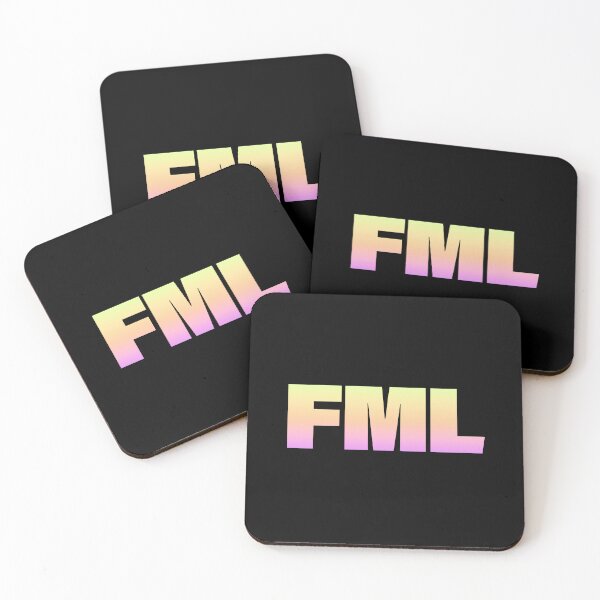 Item preview, FML in Neon Gradient BOLD Typography designed and sold by Memes N Lore .