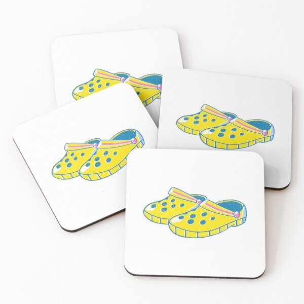 Item preview, Cute Yellow and Blue Crocs – Kawaii Footwear Illustration designed and sold by Blueprint&co.