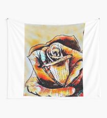 Watercolor Rose Wall Tapestry