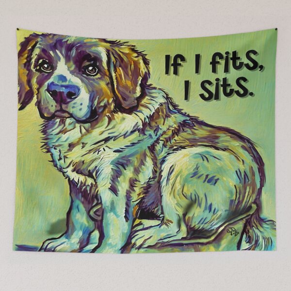 Item preview, If I Fits, I Sits – Big Dog Humor Art designed and sold by gleefulme.