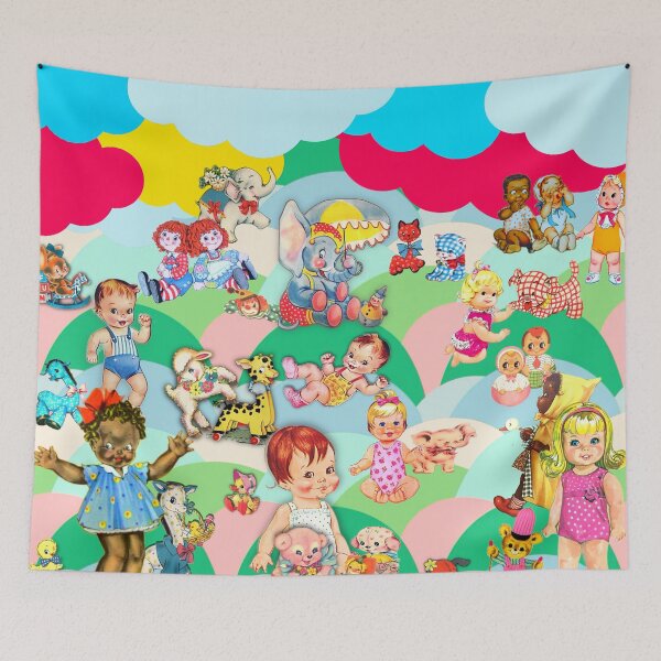 Item preview, Babes in toy land! Collage art. designed and sold by CirqueBizerk.