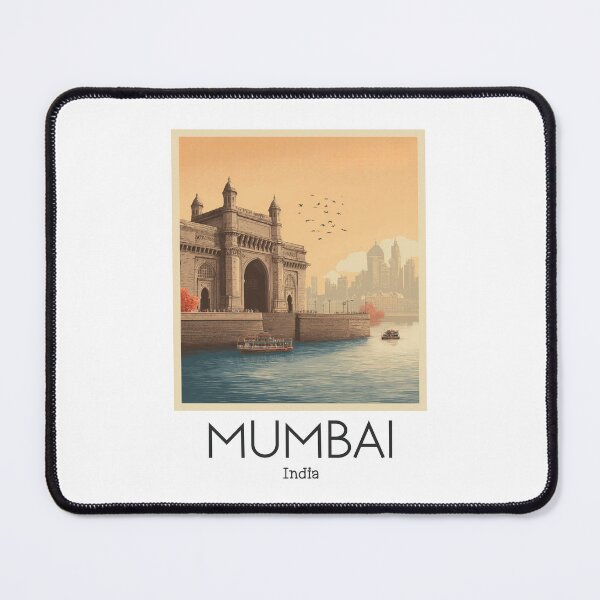 Item preview, A Vintage Illustration of Mumbai - India designed and sold by GoodOldVintage.