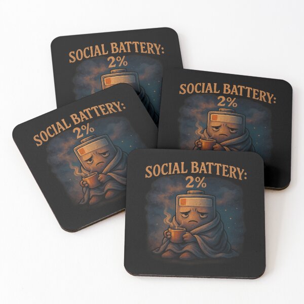Item preview, Social Battery: 2% designed and sold by Neonyx2020.