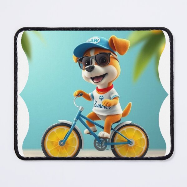 Item preview, Dog on a bike in summer designed and sold by ShimaiStore.