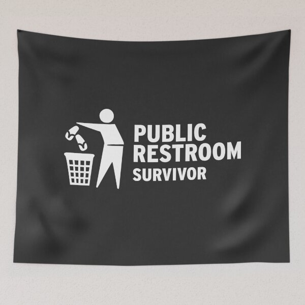 Item preview, Public Restroom Survivor designed and sold by visualcraftsman.