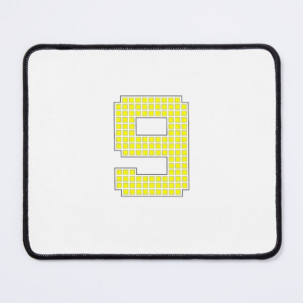 Item preview, Number 9 - Yellow Pixel Block Character designed and sold by PixelGlyphs.