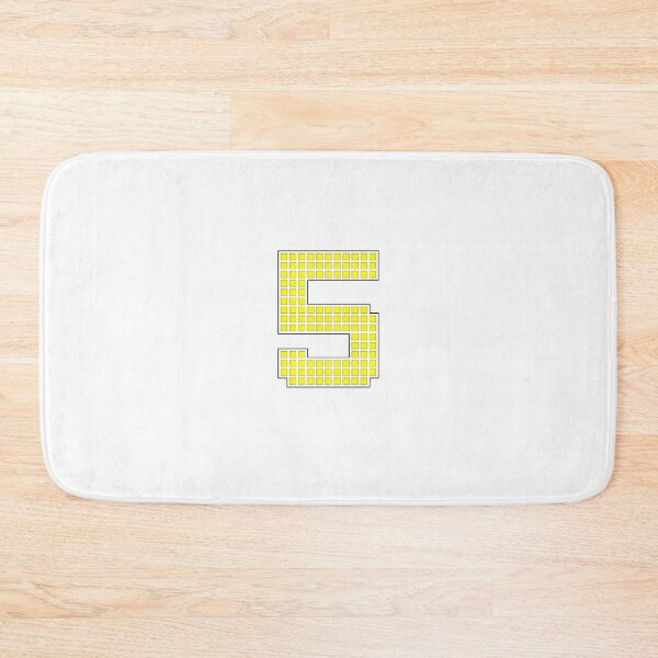 Item preview, Number 5 - Yellow Pixel Block Character designed and sold by PixelGlyphs.