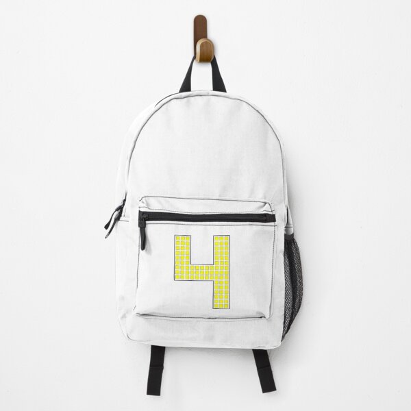 Item preview, Number 4 - Yellow Pixel Block Character designed and sold by PixelGlyphs.