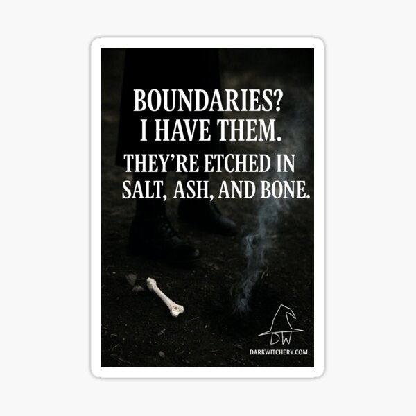 Item preview, Salt, Ash, and Bone - Witches Boundaries poster designed and sold by Dark Witchery.