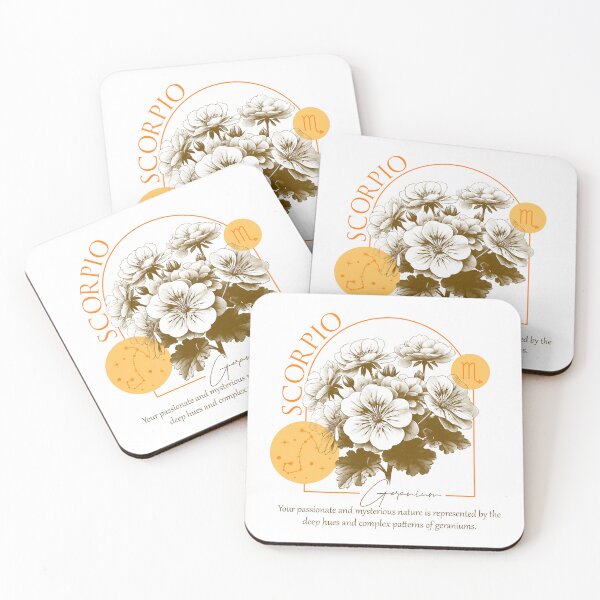 Item preview, Elegant Scorpio Zodiac Birth Flowers designed and sold by Lovemountain.