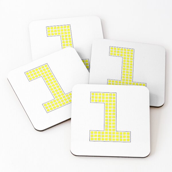 Item preview, Number 1 - Yellow Pixel Block Character designed and sold by PixelGlyphs.