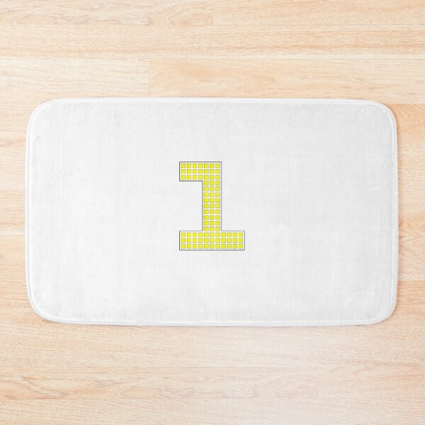 Item preview, Number 1 - Yellow Pixel Block Character designed and sold by PixelGlyphs.