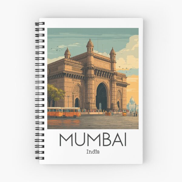 Item preview, A Vintage Illustration of Mumbai - India designed and sold by GoodOldVintage.