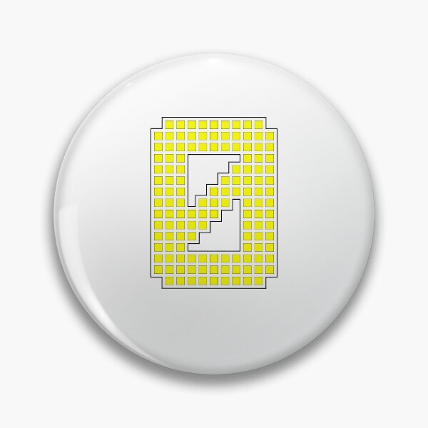 Item preview, Number 0 - Yellow Pixel Block Character designed and sold by PixelGlyphs.