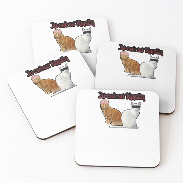 Item preview, Gojo Sukuna Inspired Cat Print Jujutsu Kaisen Inspired Ju-cat-su Kaisen Smaller Print: Cursed Cats of Infinity and Malevolence designed and sold by slippyjx.