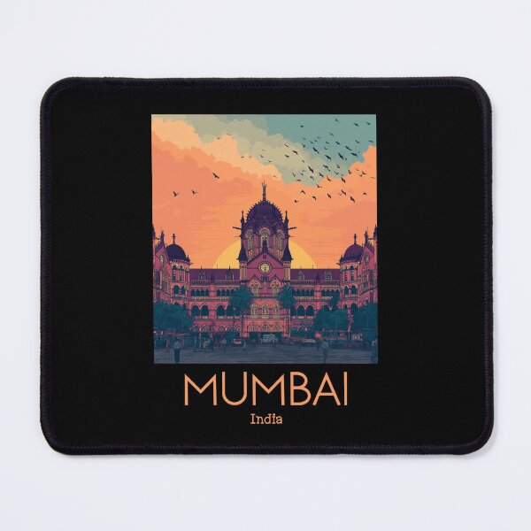 Item preview, A Vintage Illustration of Mumbai - India designed and sold by GoodOldVintage.