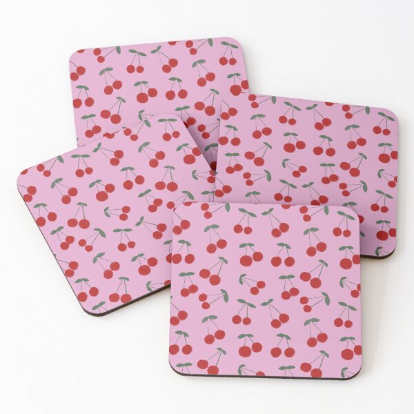 Item preview, Cherry Seamless Pattern – Retro Pink Red Fruit Print – Cute Summer Aesthetic designed and sold by dreamy-blooms.