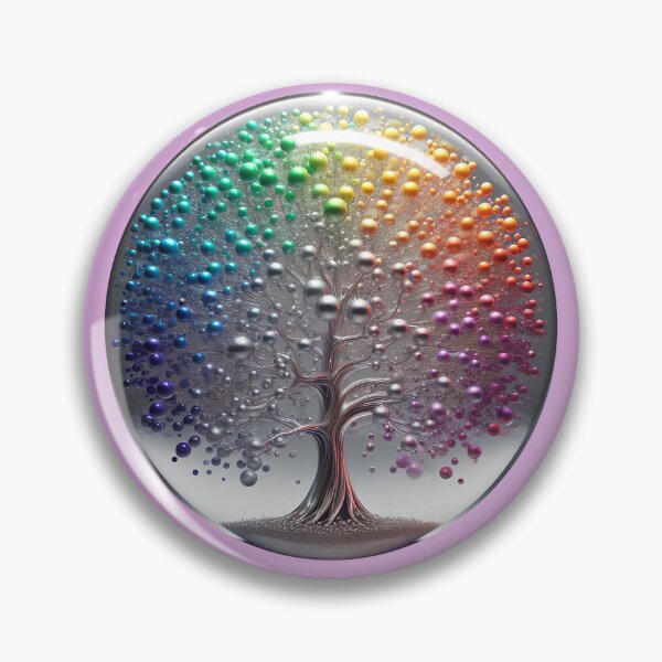 Item preview, Vibrant Silver PRIDE sphere Tree designed and sold by Lahila Designs.