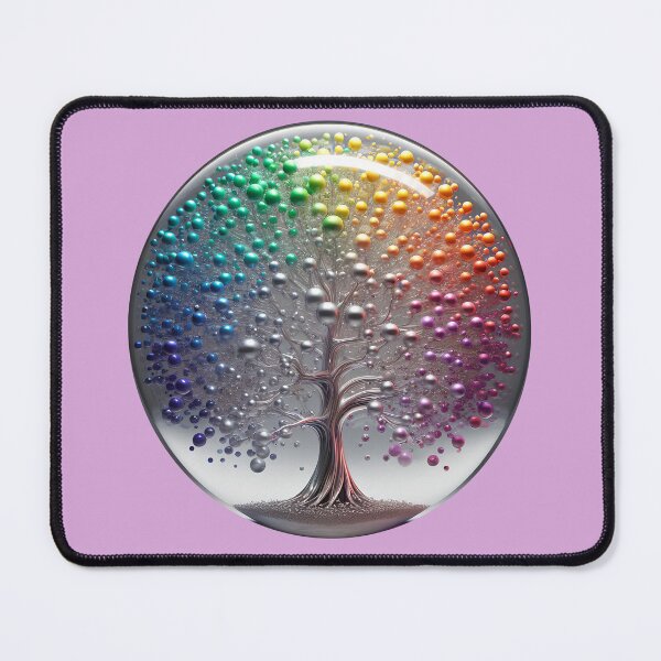 Item preview, Vibrant Silver PRIDE sphere Tree designed and sold by Lahila Designs.