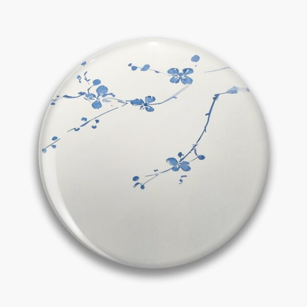 Item preview, Surreal white landscape and blue rose branch designed and sold by saly55887.