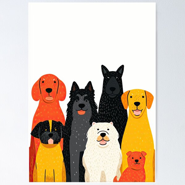 Item preview, Simple Dog Silhouettes Sitting Side By Side designed and sold by Peter's Big Shop.