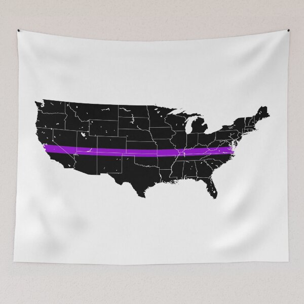 Item preview, Continental United States Thin Purple Line designed and sold by PhilbonianDezin.