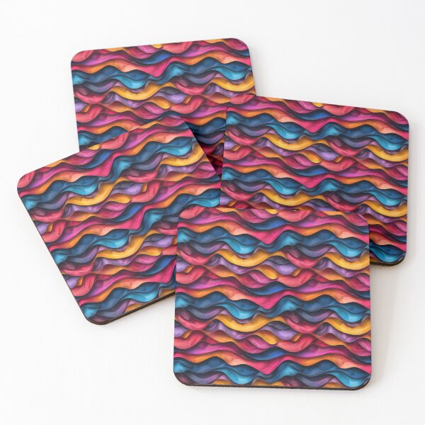 Item preview, Vibrant Abstract Multi-Colored Wavy Layers designed and sold by NTGUILTY.