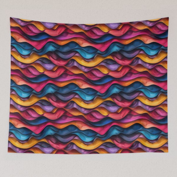 Item preview, Vibrant Abstract Multi-Colored Wavy Layers designed and sold by NTGUILTY.