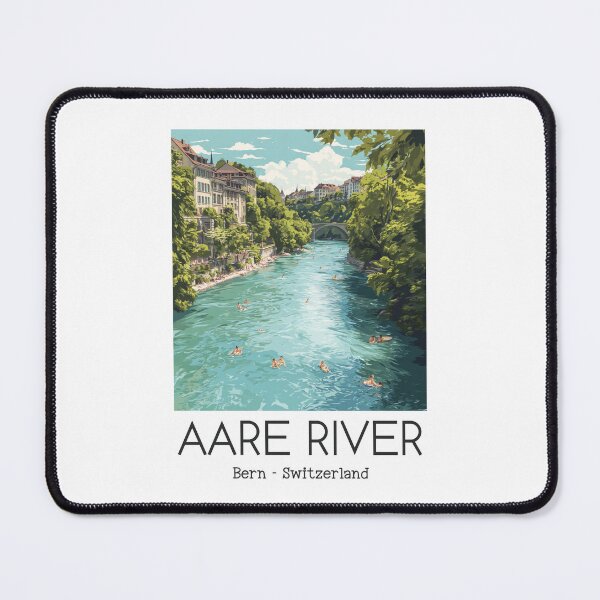 Item preview, A Vintage Illustration of Aare River - Bern - Switzerland  designed and sold by GoodOldVintage.