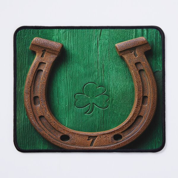 Item preview, Old horseshoe with green background designed and sold by saly55887.