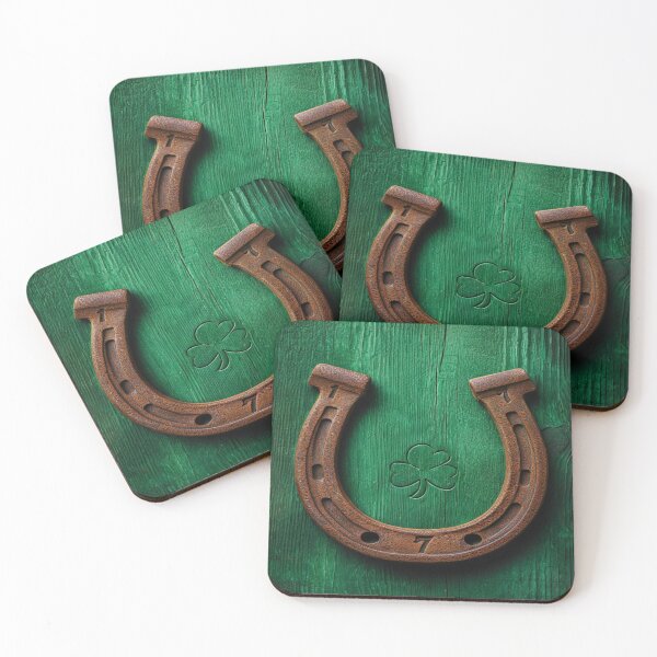Item preview, Old horseshoe with green background designed and sold by saly55887.