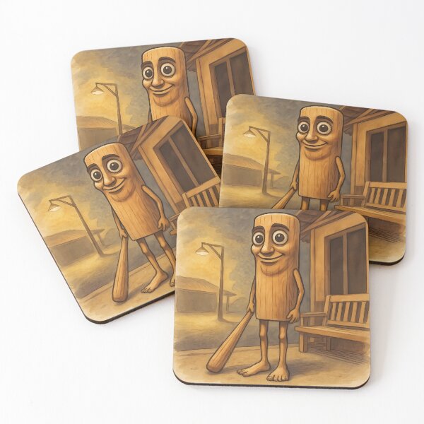 Item preview, Tung Tung Tung Sahur – Absurd Brainrot Watercolor Character designed and sold by EmeraldeaArt.