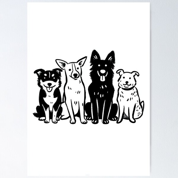 Item preview, Calm Dog Companions Sitting Side By Side designed and sold by Peter's Big Shop.