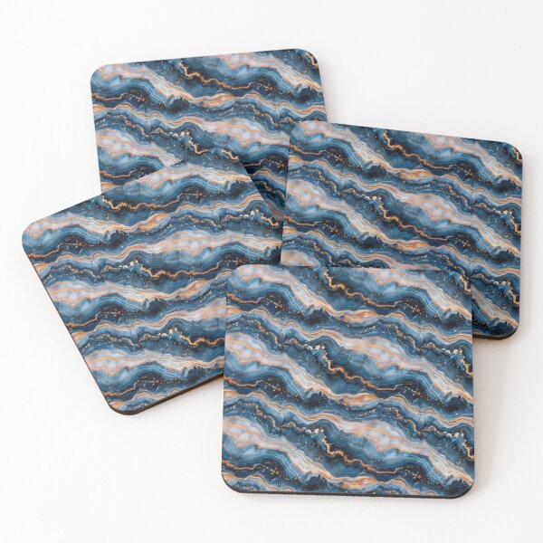 Item preview, Luxurious Blue and Gold Abstract Marble Texture designed and sold by NTGUILTY.