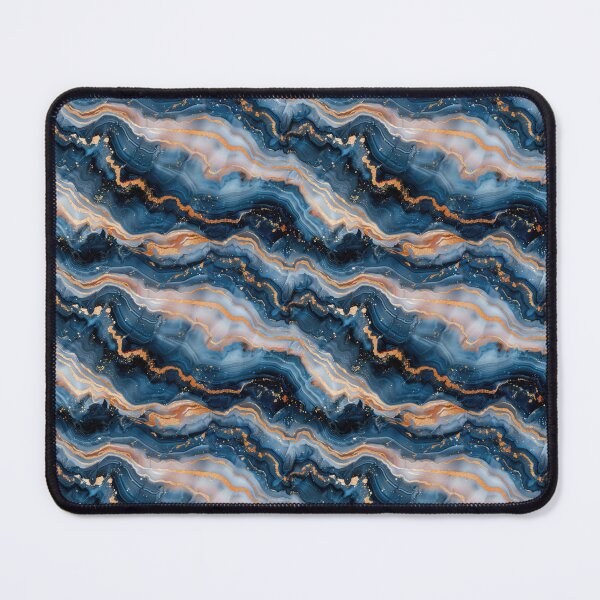 Item preview, Luxurious Blue and Gold Abstract Marble Texture designed and sold by NTGUILTY.