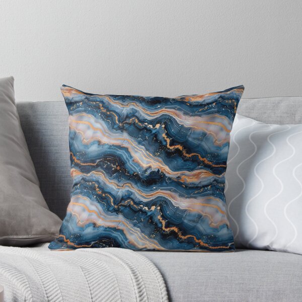 Item preview, Luxurious Blue and Gold Abstract Marble Texture designed and sold by NTGUILTY.