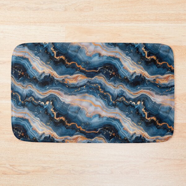 Item preview, Luxurious Blue and Gold Abstract Marble Texture designed and sold by NTGUILTY.