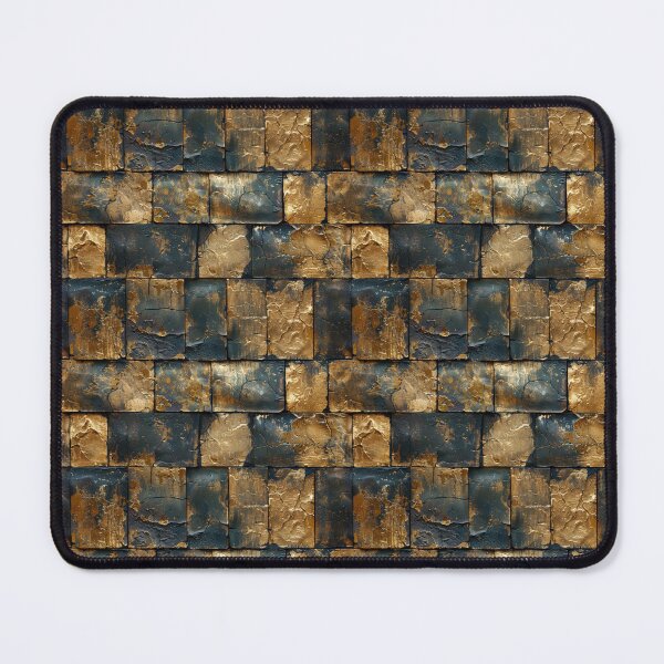 Item preview, Distressed Black and Gold Metallic Brick Wall designed and sold by NTGUILTY.