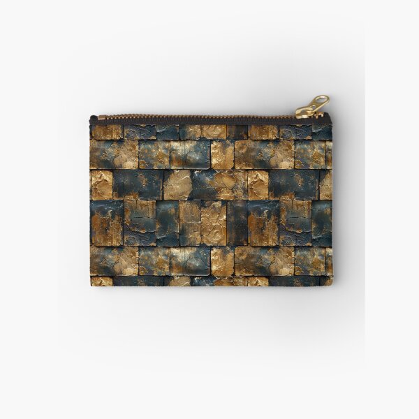 Item preview, Distressed Black and Gold Metallic Brick Wall designed and sold by NTGUILTY.