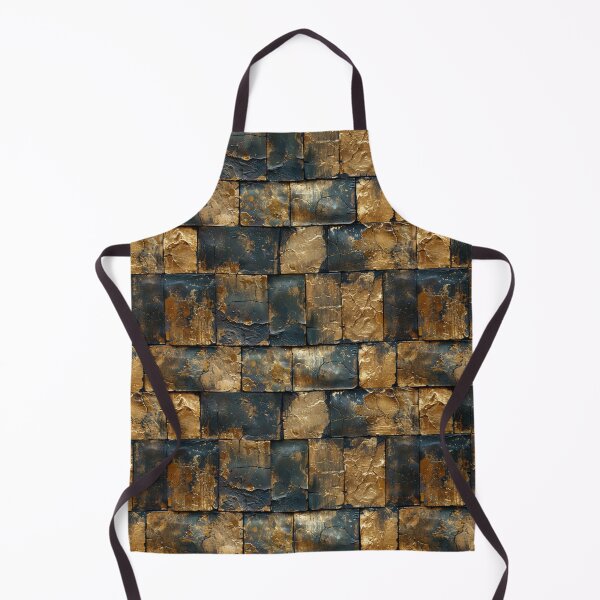 Item preview, Distressed Black and Gold Metallic Brick Wall designed and sold by NTGUILTY.