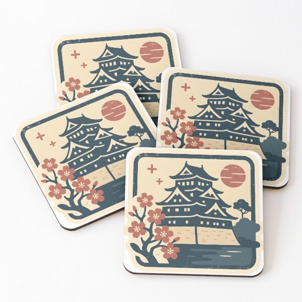 Item preview, Osaka Castle Japan Cherry Blossom Vintage designed and sold by LoveLabDesign.