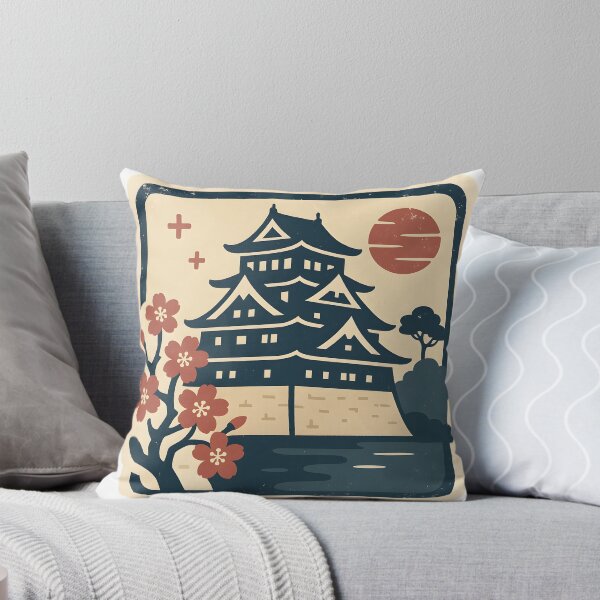 Item preview, Osaka Castle Japan Cherry Blossom Vintage designed and sold by LoveLabDesign.