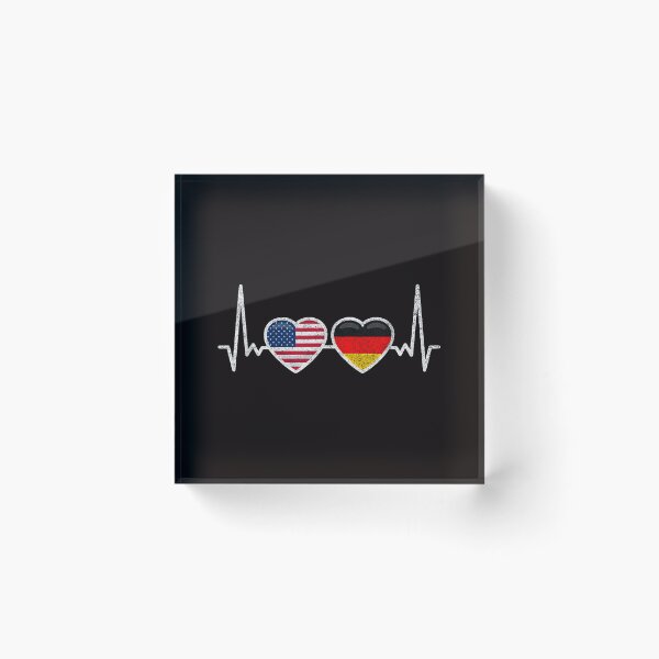 Item preview, America Germany Heartbeat Flag American German designed and sold by AddlPoolart.
