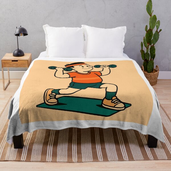 Item preview, man doing physical exercises with dumbbells designed and sold by Zhanna Lenivaya.