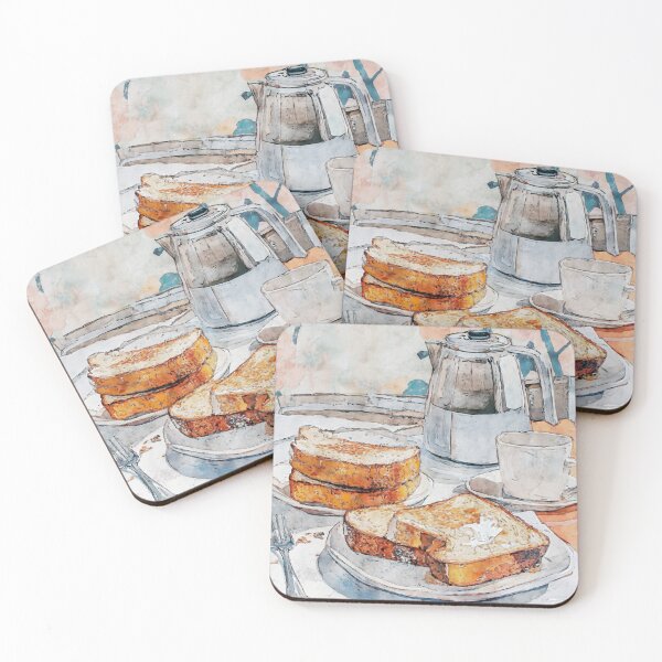 Item preview,  French Toast and Coffee Breakfast Watercolor Still Life designed and sold by Janine Aykens.