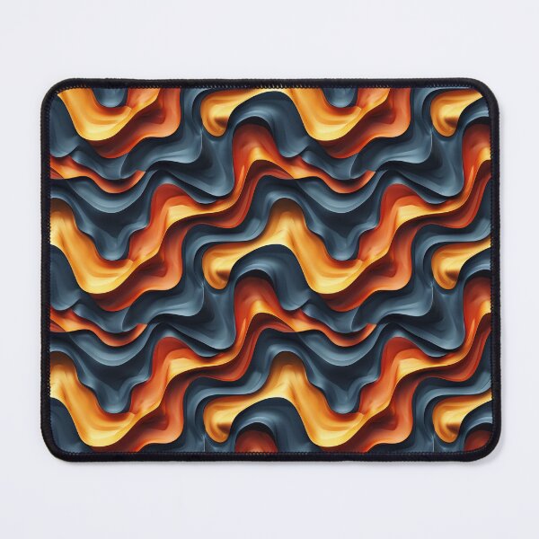 Item preview, Dynamic Abstract Wavy Flow in Blue-Gray and Orange designed and sold by NTGUILTY.