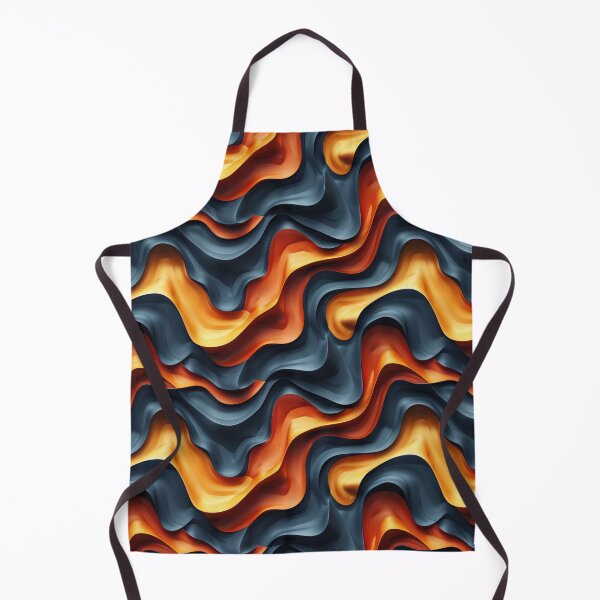 Item preview, Dynamic Abstract Wavy Flow in Blue-Gray and Orange designed and sold by NTGUILTY.